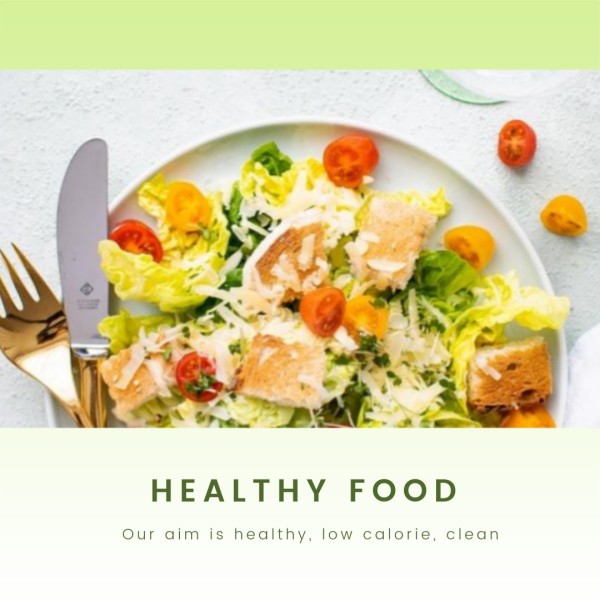 Green Healthy Food Low Calorie Instagram Post