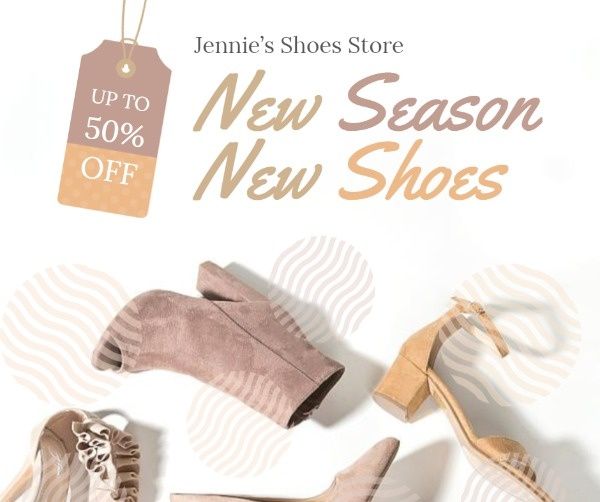 秋シーズンの靴の販売 Facebook投稿