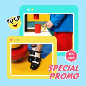sale, promotion, online shop, Joyful Illustration Special Promo Instagram Post Template