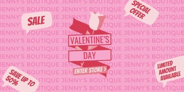 Valentine's Day Sale Twitter Post