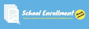 class, classmate, teacher, Blue School Enrollment Email Header Template
