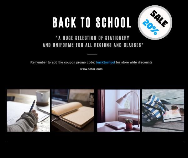 sales, discount, sale, Back To School Promotion Facebook Post Template