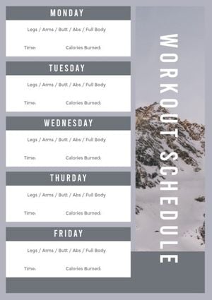 time, life, simple, Snow Mountain Calendar Planner Template