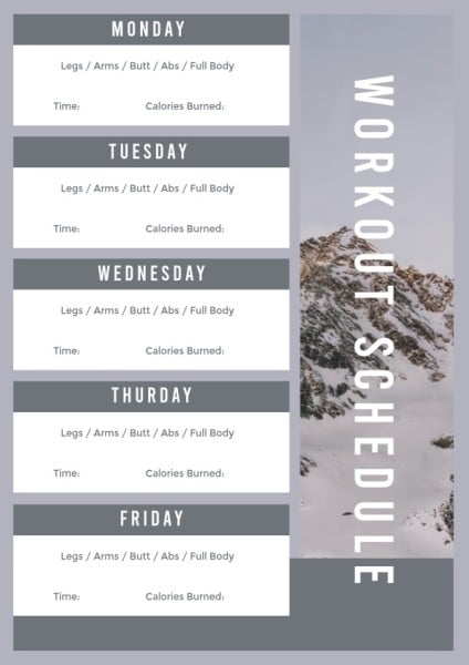 Snow Mountain Calendar Planner