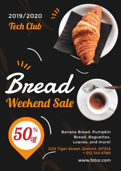 Cake And Bread Sale Poster