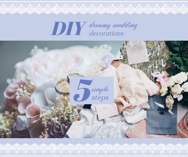 marriage, event, flowers, DIY Wedding Decoration Facebook Post Template