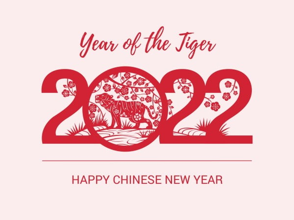 Pink Chinese New Year 2022 Card