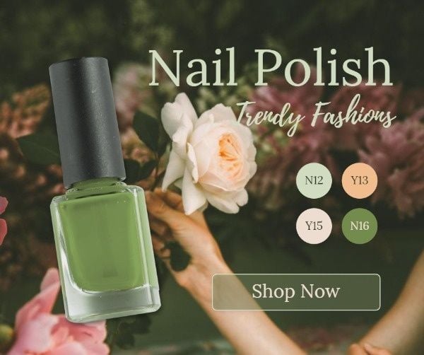 banner ads, online ads, salon, Fashion Nail Polish Sale Facebook Post Template