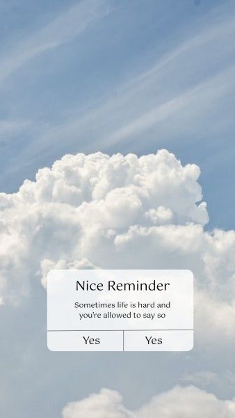 cloud, sky, nature, Blue Life Reminders Instagram Story Template