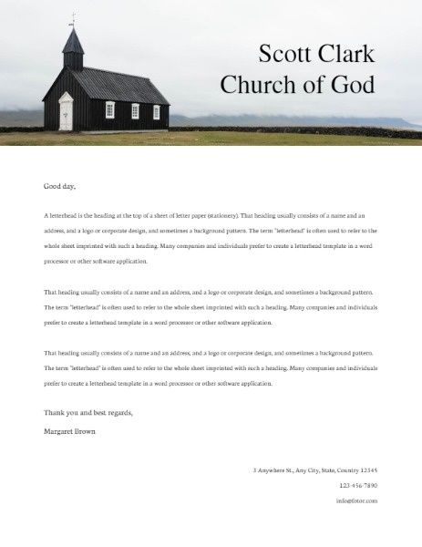教会信头 信纸
