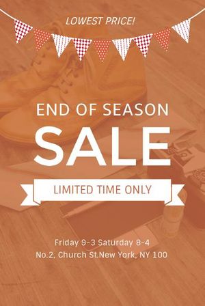 promote sales, sales promotion, promoting, End of season sale Pinterest Post Template