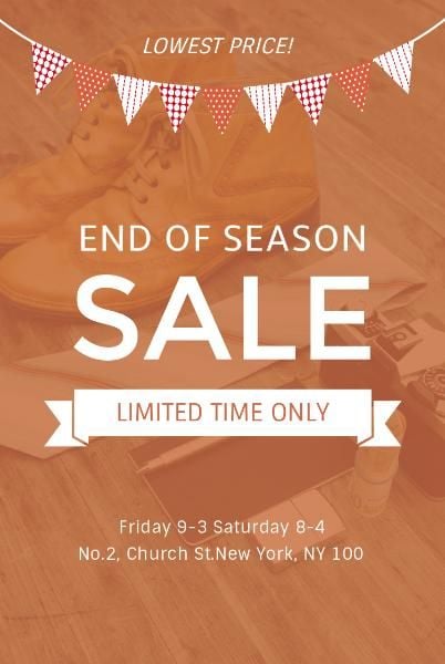 End of season sale Pinterest Post