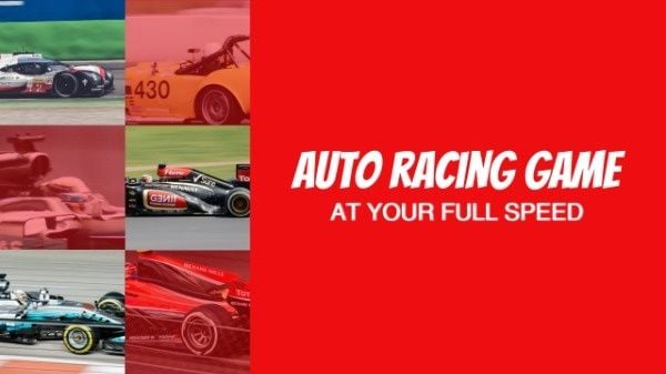 赤背景レーシングカーオートレーシングゲームYoutubeチャンネルアート YouTubeチャンネルアート