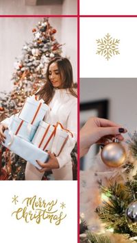 business, marketing, sale, Golden Christmas Instagram Story Template
