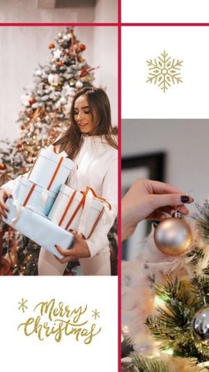 business, marketing, sale, Golden Christmas Instagram Story Template