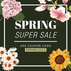 flower, floria, lily, Black Spring Sale Instagram Post Template