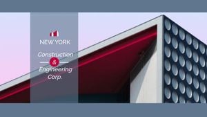 business, construction, corp, Engineering Company Banner Youtube Channel Art Template