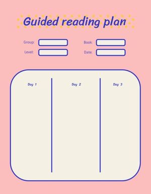 Pink Guided Reading Plan Lesson Plan