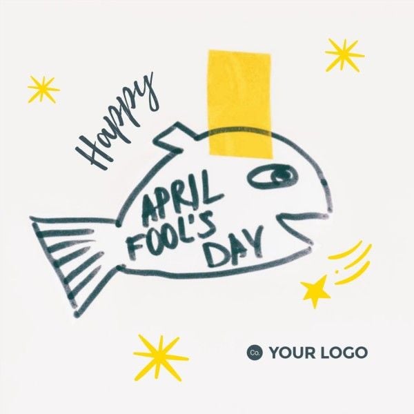 greeting, celebration, festival, Gray Funny Graffiti April Fools' Day Instagram Post Template