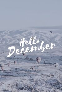 winter, season, greetings, Hello December Pinterest Post Template