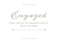 proposal, marriage, marry, White Engagement Party Card Template