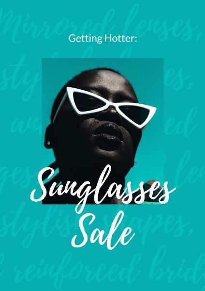 promotion, business, online, Summer Sunglasses Sale Poster Template
