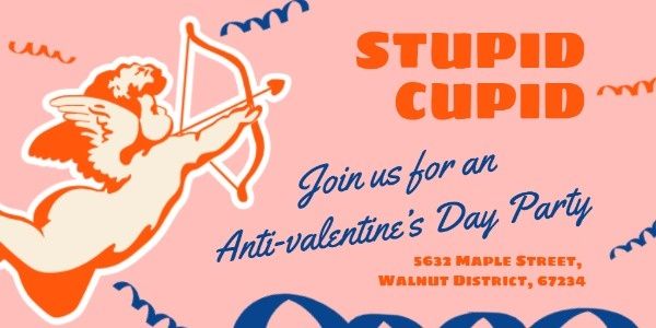 Orange Stupid Cupid Anti-valentine's Day Twitter Post
