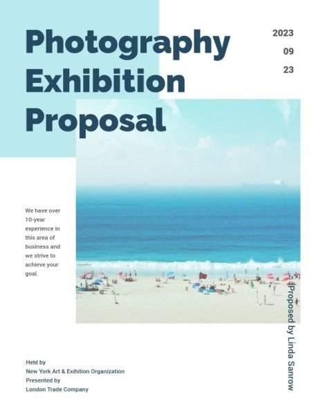  marketing proposals,  business,  white, White And Blue Photography Exhibition Proposal Marketing Proposal Template