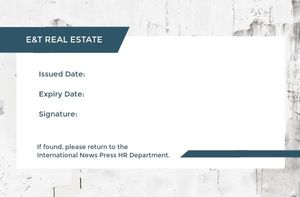 membership card, cards, id number, Real Estate ID Card Template