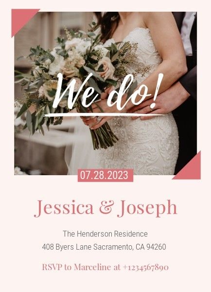 we do, marriage, married, Wedding  Announcement Template