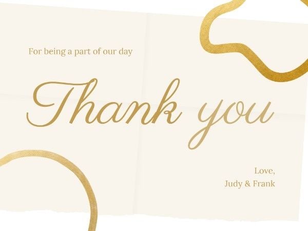 appreciation, gratitude, thanks, Simple Yellow Thank You Card Template