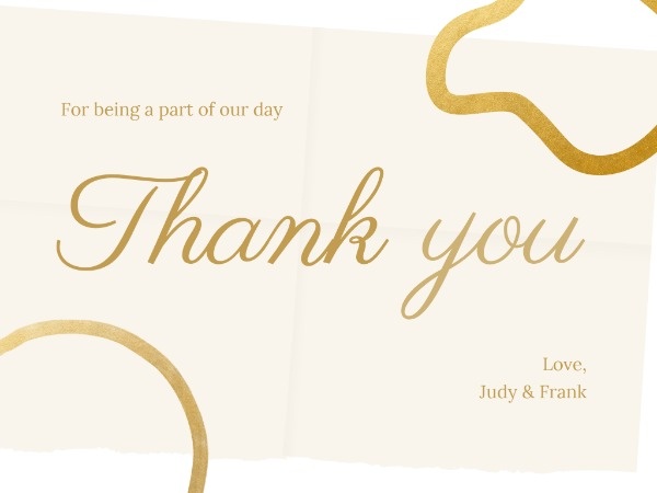 Simple Yellow Thank You Card