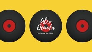 musician, disc, disk, Vinyl Music Banner Youtube Channel Art Template