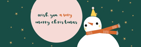 雪人圣诞节 英文邮件版头