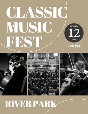 music festival, festival, performance, Classic Music Fest Program Template