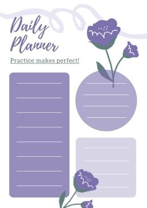 Artistic Flower Daily Planner