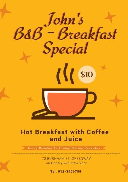 life, lifestyle, event, Breakfast Special Offer Poster Template