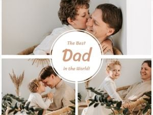 family, photograph, love, The Best Dad Photo Collage 4:3 Template