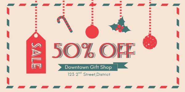 Pink Christmas Gift Sale Twitter Post