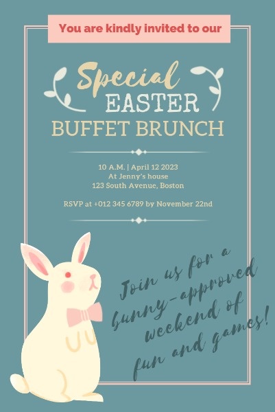 Easter Buffet Brunch Invitation Pinterest Post