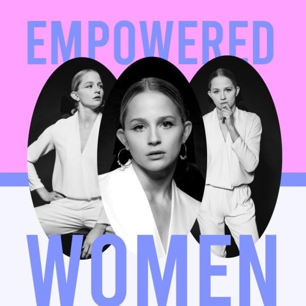 woman, girl, photo, Pink Modern International Womens Day Instagram Post Template