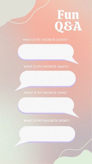 social media, ask me a question, questions, Pink Get To Know Me Question List Instagram Story Template