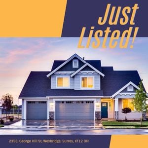 housing, real estate, building, House Listed Instagram Post Template
