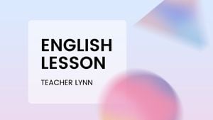 education, primary school, study, Gradient English Lesson Presentation Template