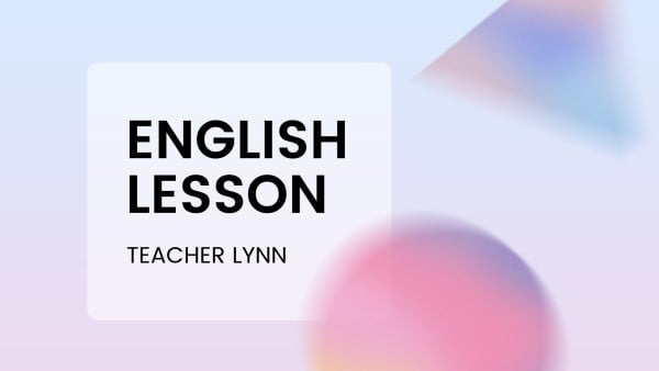 Gradient English Lesson