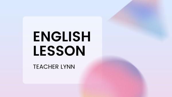 Gradient English Lesson Presentation