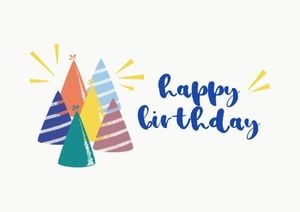 anniversary, event, celebration, Happy Birthday Hat Postcard Template