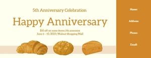 retail sale, bread, bakery, Mall Anniversary Ticket Template