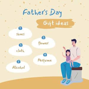Yellow Illustration Father's Day Gift Guide Instagram Post