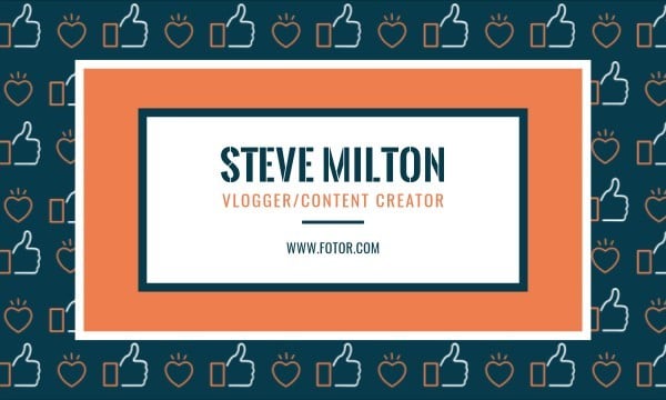Vlogger Business Card